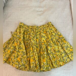 J Crew Tiered skirt in Limone print